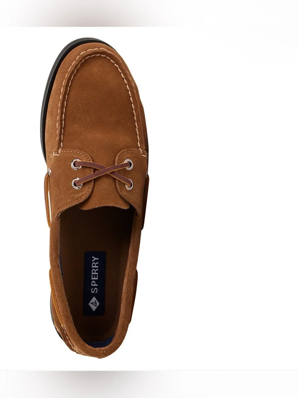 Sperry Men's authentic Original 2 Eye Suede Boat Shoe Moccasin moc in Brown